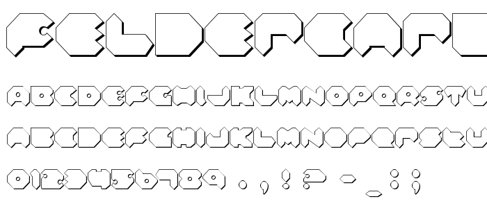 Feldercarb Shadow font